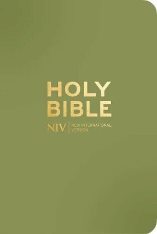 NIV Pocket Bible met rits olijfgroen