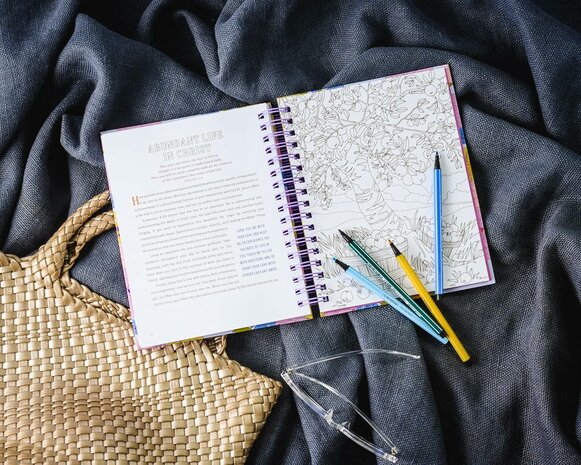 Finding peace in God's embrace Devotional Coloring book