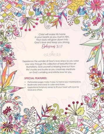 Where love blooms coloring book