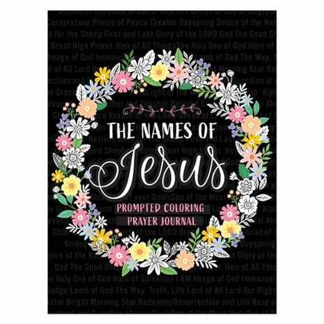 The names of Jesus prompted coloring prayer journal