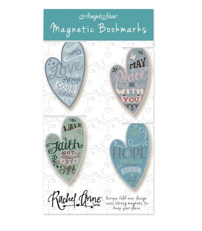 Magnetic Pagemarkers / Magnetische Boekenleggers Faith Hope Love Peace