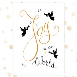 Kerstkaart &#039;Joy to the world&#039;