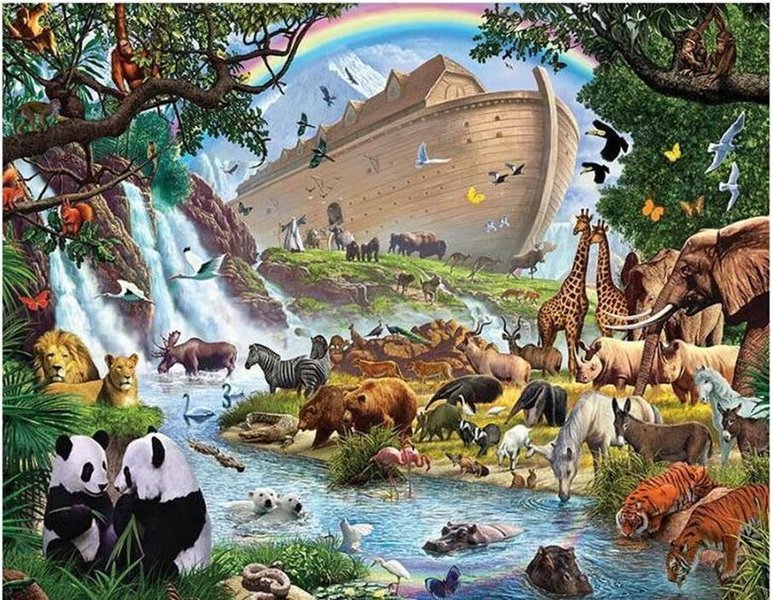 Diamond painting Noah&#039;s Ark 30x40cm square dril