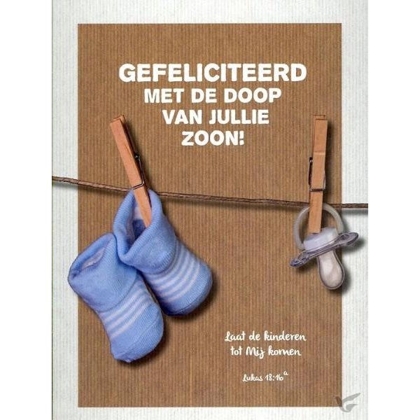 Kaart gefeliciteerd met de doop z- Leef!