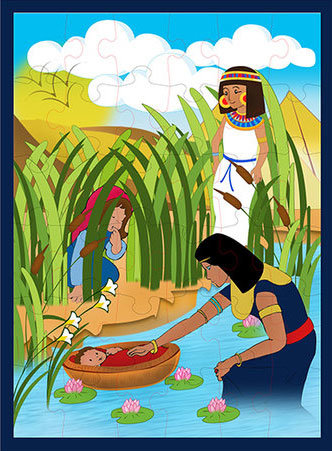 Baby Moses in the Nile Puzzle 36 pieces