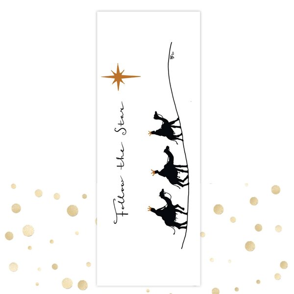 Boekenlegger Follow the star kerst