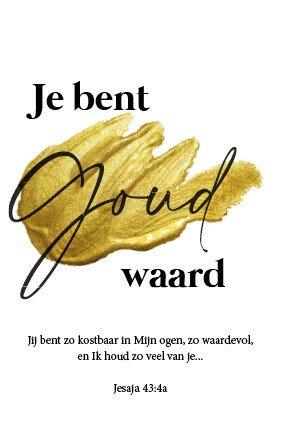 Kaart Je bent goud waard