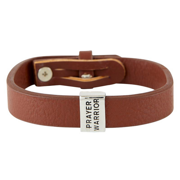 Armband Prayer Warrior leer bruin