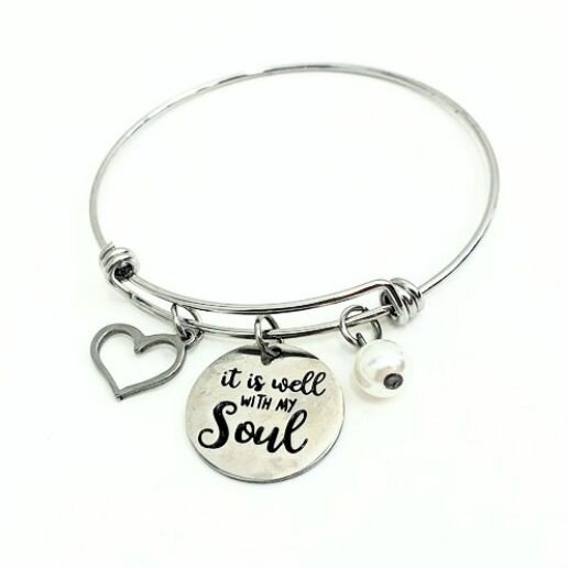 Armband Bangle It is well with my soul