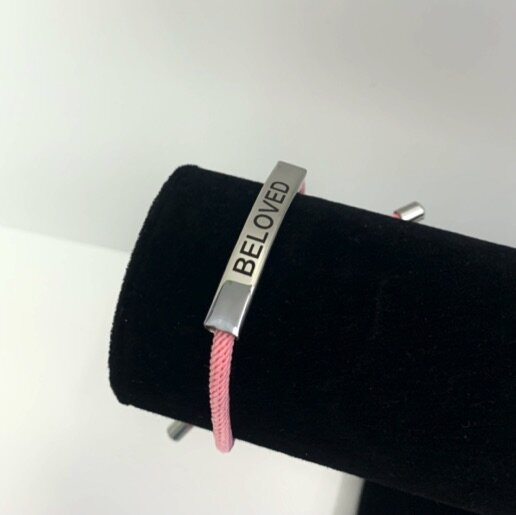 Armband Beloved ros&eacute; touw