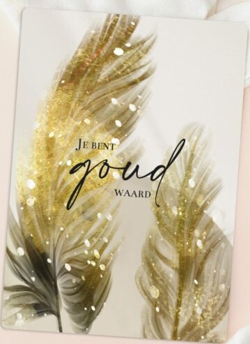 Cadeaubord Je bent goud waard