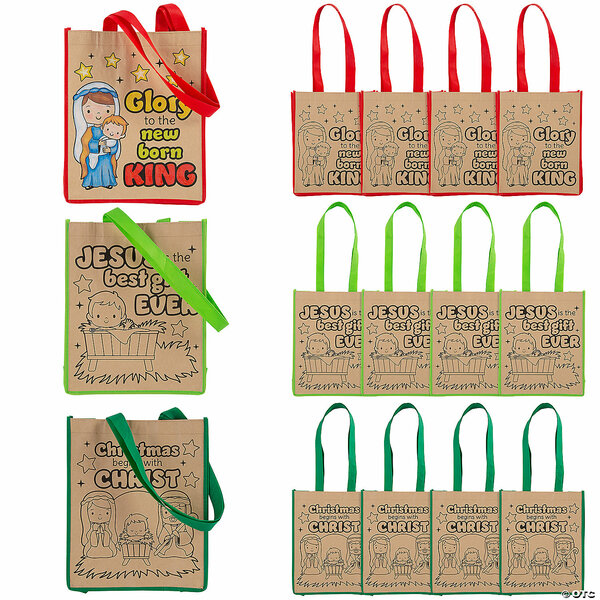 Tas kerst color your own bag