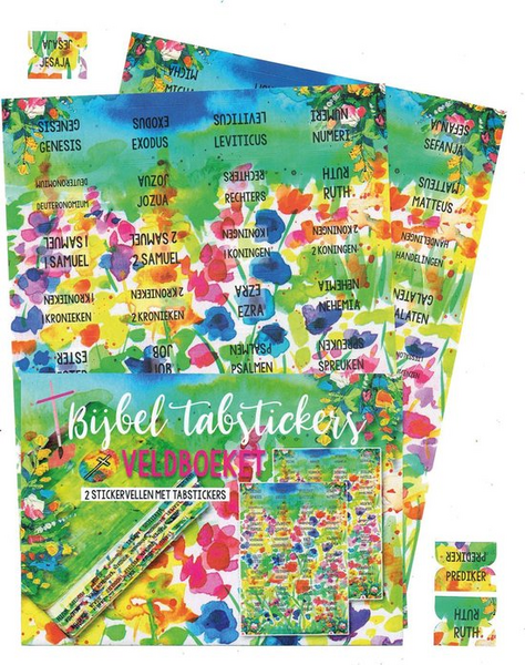 Bijbeltabs stickers veldboeket