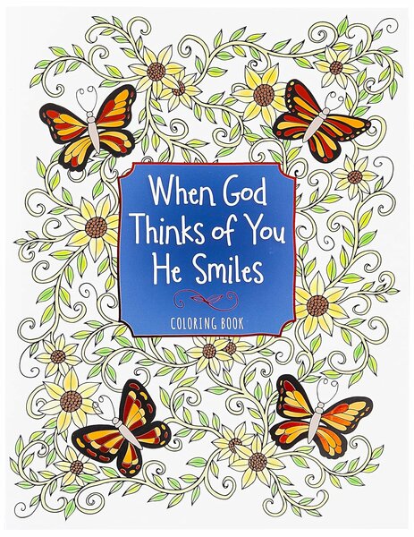 When God thinks of you He smiles kleurboek