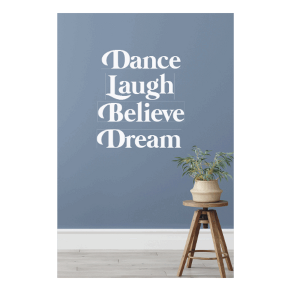Kaart Dance laugh believe dream