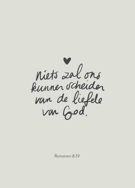 Minikaart Niets zal ons kunnen scheiden Romeinen 8:39