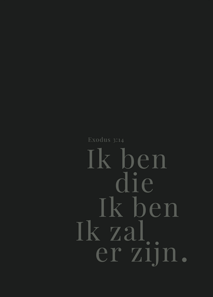 MInikaart Ik Ben Die Ik ben Exodus 3:14