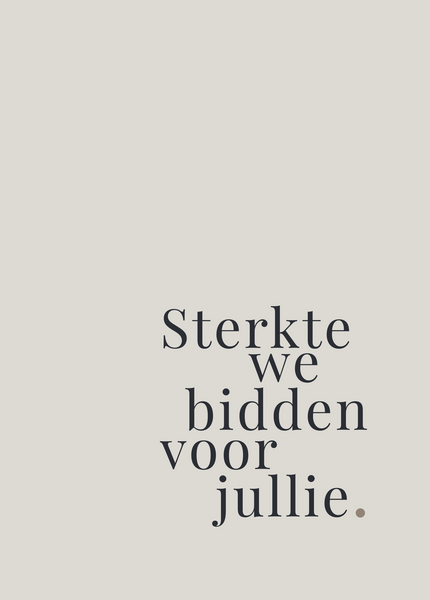 Minikaart Sterkte We bidden voor jullie (zwarte letters)