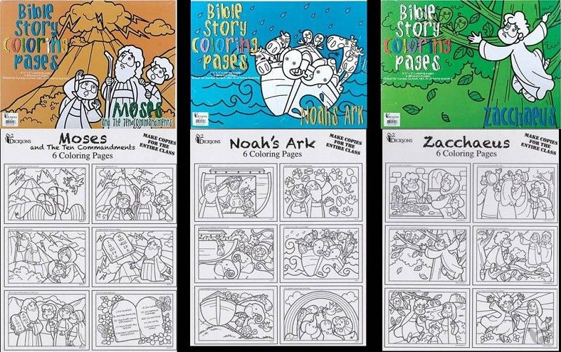 Kleurplaten Moses, Noach, Zacheus