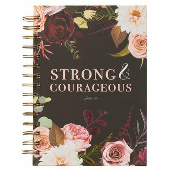 Journal Strong &amp; courageous ringband groot 150 x 210 mm