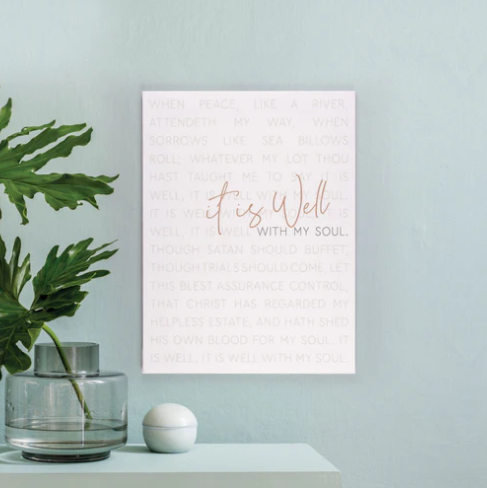 Wandbord It is well with my soul 31x40x1 cm