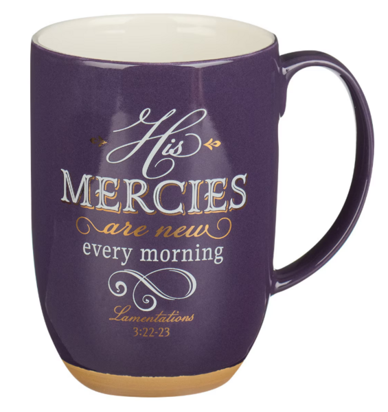 Mok His mercies are new 444 ml paars