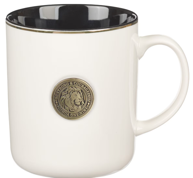 Mok Be strong &amp; courageous Leeuw zwart/wit