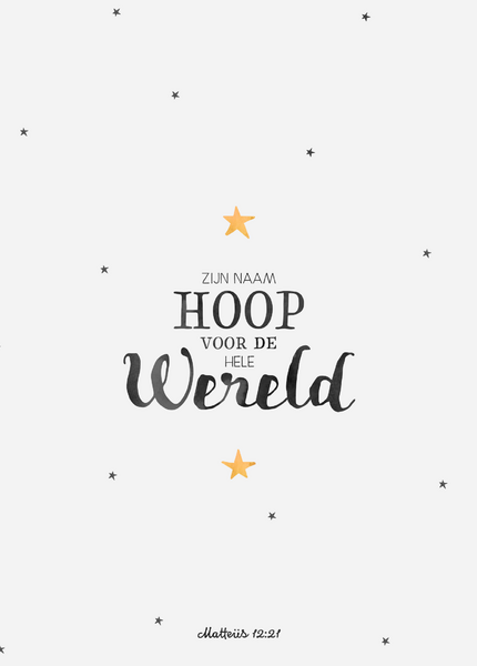 Kaart Zijn naam Hoop voor de hele wereld