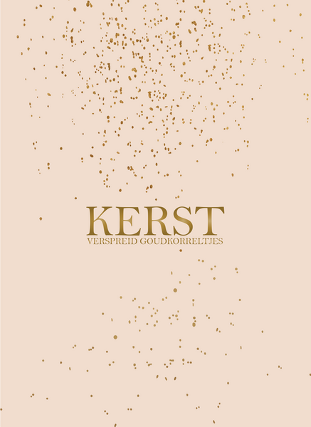 Kaart Kerst - Verspreid goudkorreltjes