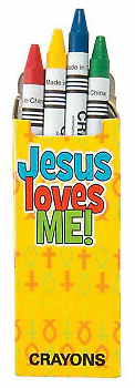 Krijtjes Jesus loves me set 4