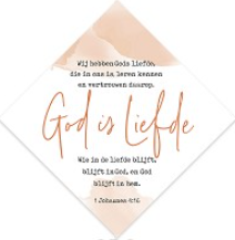 Kaart God is liefde ruit
