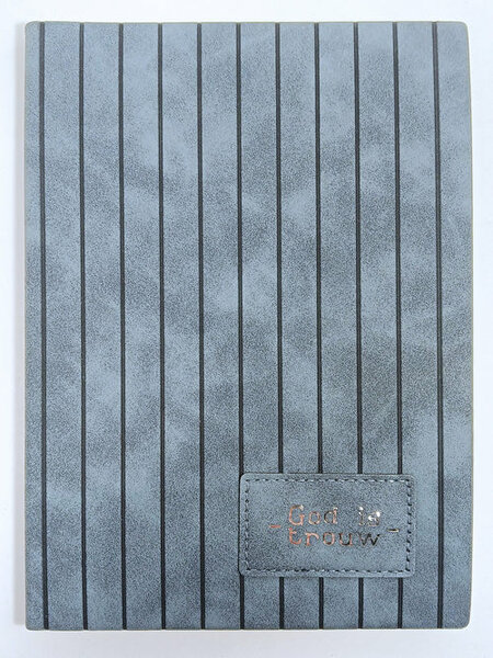 Journal God is trouw A5 14x21 cm blauw