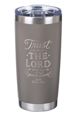 Stainless steel travelmug, Trust in the