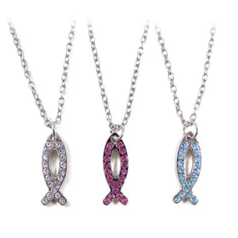 Ketting - Vis Kristal Wit