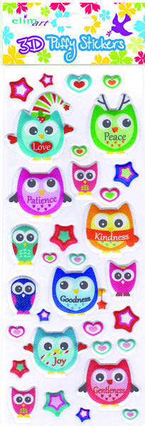 Owl Series - Puffy Stickers (set3)