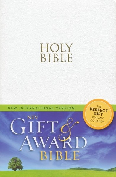 NIV Gift &amp; Award White Leather Like