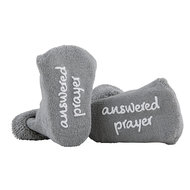 Baby sokken Answered Prayer - Grijs