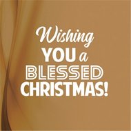 Kerstkaart 'Wishing you a blessed Christmas'