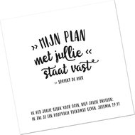 Christelijke Kaart Zwart-Wit - Jeremia 29:11 (Mijn Plan)