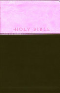 NLT Gift Bible Leather Pink Brown