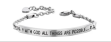 Armband All things possible zilver
