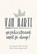 Kaart Van harte gefeliciteerd (doop)