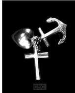 Hanger Geloof, hoop, liefde zilver groot