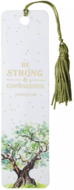 Boekenlegger met kwastje Be strong and courageous