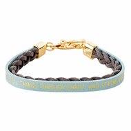 Wikkelarmband I can do all things lichtblauw