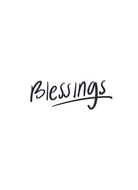 Kaart Blessings zwart-wit