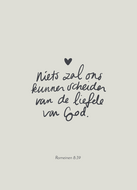 Minikaart Niets zal ons kunnen scheiden Romeinen 8:39