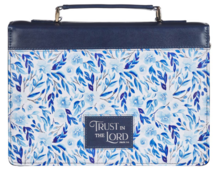 Bijbelomslag Trust in the Lord XL blauw