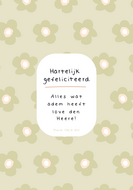 Kaart Hartelijk Gefeliciteerd. Psalm 150:6