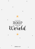 Kaart Zijn naam Hoop voor de hele wereld